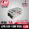 Блок живлення LPS-IP20 12V/12W/ 1.0 A Premium гарантія 2 роки (код товару 2100)